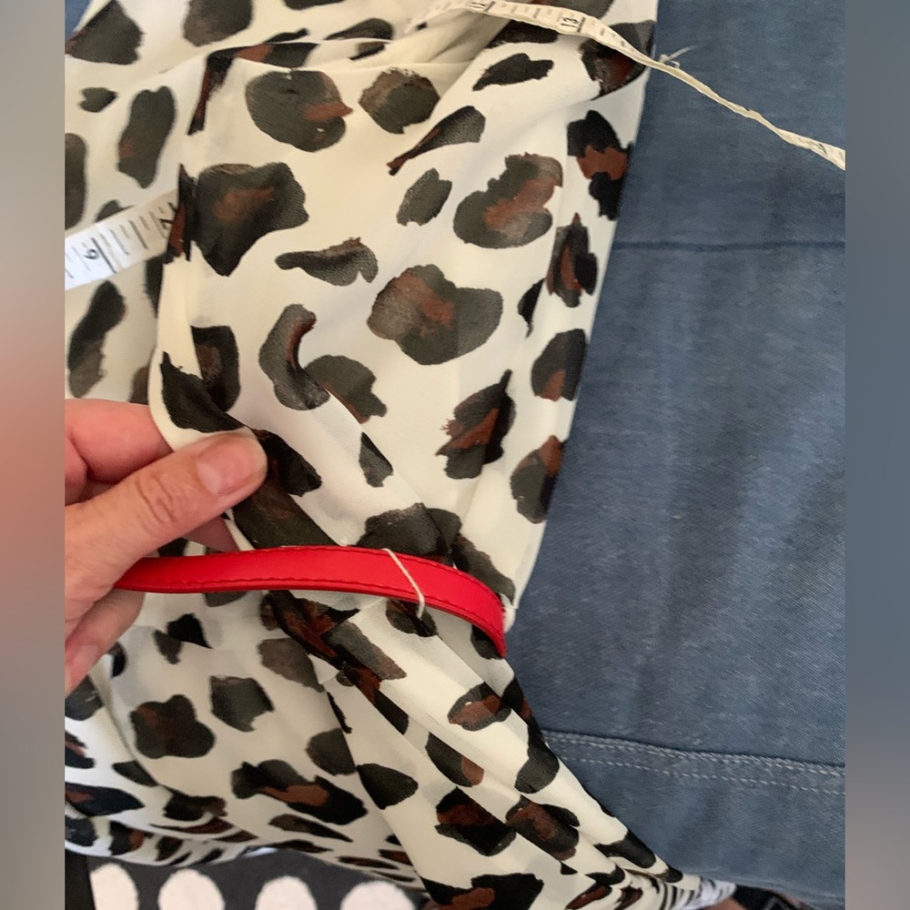Kate Young For Target Leopard Print Dress with Red Accent - Picture 8 of 9
